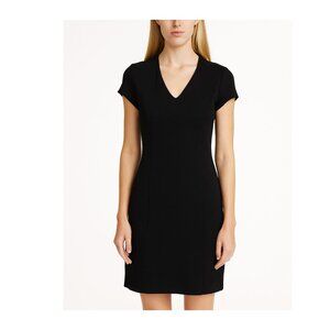 J.McLaughlin Catalyst Black V-Neck Short Sleeve Sheath Dress Size Small